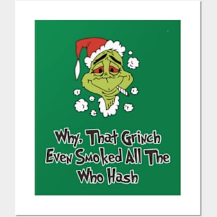 grinch smoke Posters and Art